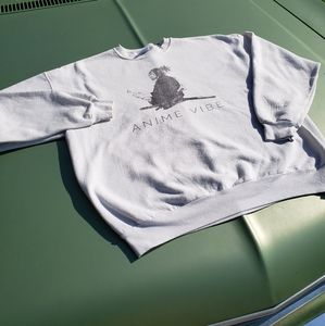 Anime Vibe Japanese samurai crewneck sweater